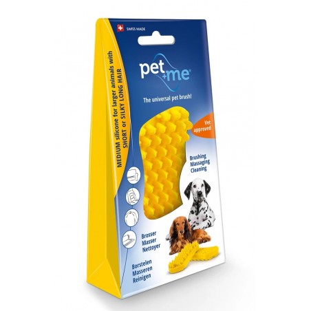 Pet+Me Dog short hair brush yellow