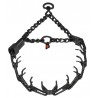Pennenband met clicksluiting en rvs ketting - zwart -