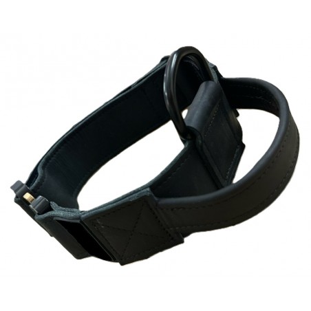 Halsband - Leer - met handvat en cobrasluiting